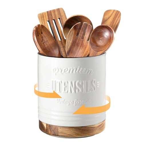 360° Rotating Extra Large Cooking Utensil Holder