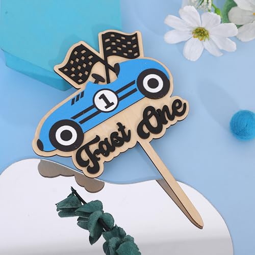 Wooden Fast One Cake Topper