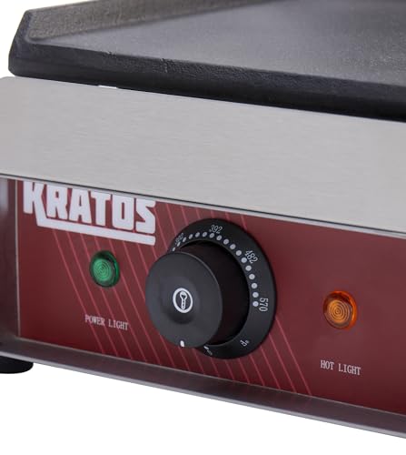 Commercial Electric Panini Sandwich Grill with Smooth Plates