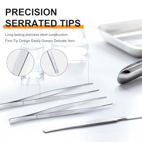 8 Packs kitchen tweezers Stainless Steel (8 Count)