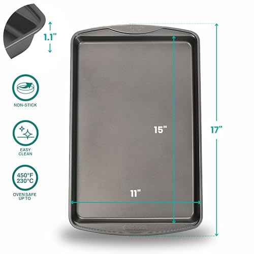 Nonstick Cookie Sheet 15in baking area
