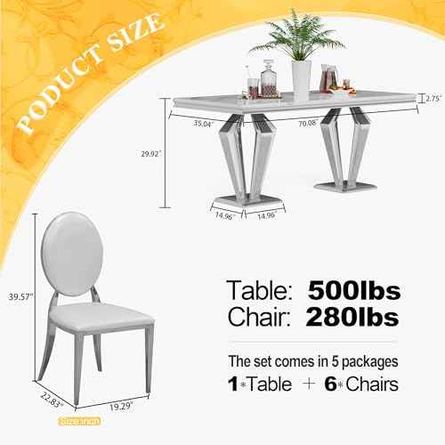 7 Piece Luxury Dining Room Set (7 Count)