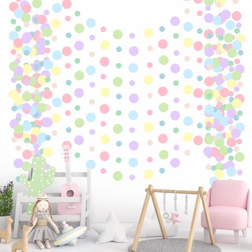10 Pieces Circle Garland Banner Hanging (10 Count)