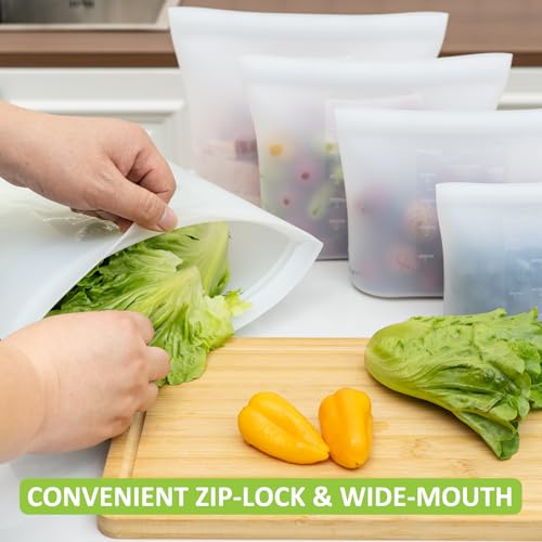 100% Silicone Reusable Storage Bag (9 Count)