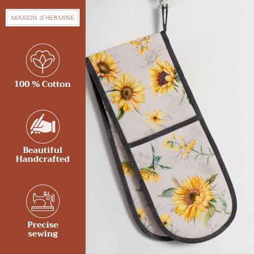 Double Oven Mitts 100% Cotton Double Oven Glove