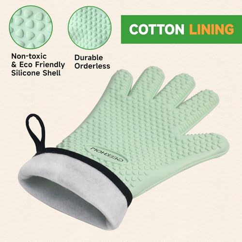 BBQ Gloves Heat Resistant Oven Mitts (2 Count)