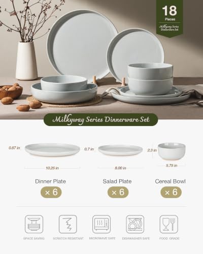 Milkyway 18 Piece Stoneware Dinnerware Set