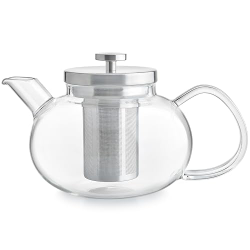 Connoisseur Glass Teapot with Stainless Steel Infuser for Loose Tea