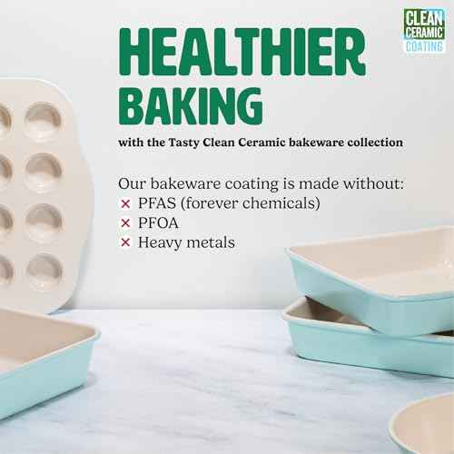 Clean Ceramic Square Cake Pans Set (2 Count)