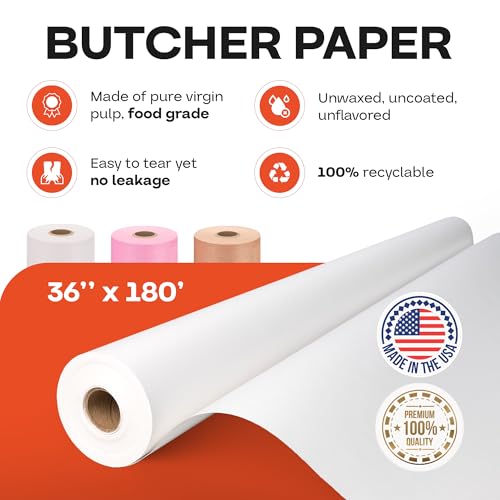 White Butcher Paper 36" x 2160"