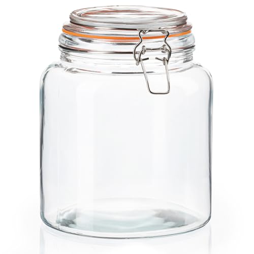 Half Gallon Glass Large Mason Jars with Airtight Lid (2 Count)