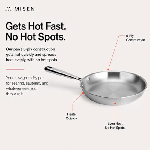 5 Ply Stainless Steel 12" Frying Pan