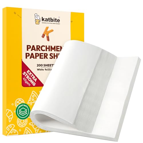 200Pcs 9x13 inch Heavy Duty Parchment Paper Sheets (200 Count)