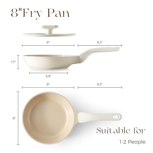 Nonstick Ceramic Frying Pan with Lid