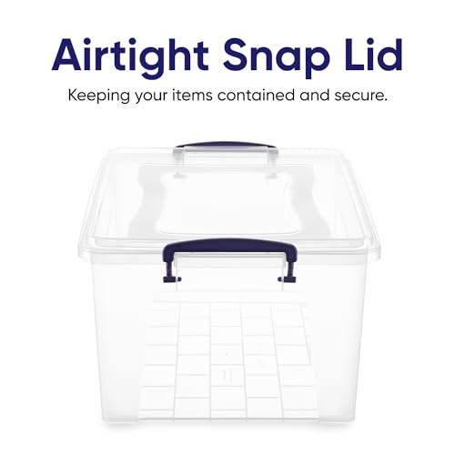 36 Quart Clear Plastic Storage Boxes with Lids (2 Count)