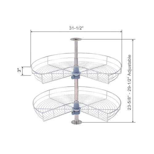 Dowell Base Cabinet Kidney Shape Dia.32 270° Lazy Susan