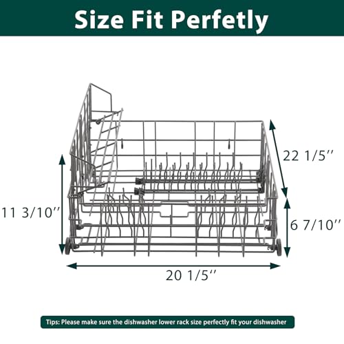 W10139223 Dishwasher Lower Rack Replacement Parts for Whirlpool Maytag Dishwasher Rack Lower Basket Shelf Jenn
