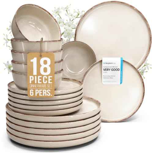 18 Piece Stoneware Dinnerware Set for 6 (18 Count)
