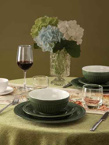 Ceramic Plates and Bowls Sets (12 Count)