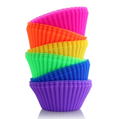44270 Reusable Silicone Baking Cups and Cupcake Liners (24 Count)