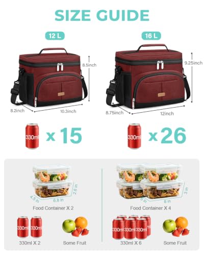 Lunch Box for Men Women Insulated Lunch Tote Cooler Bag Lunchbox