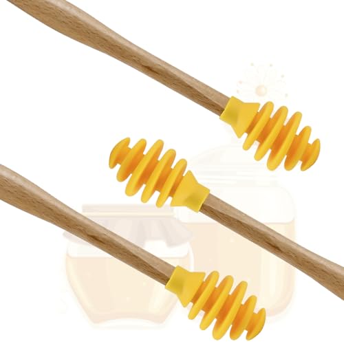 3 Pack Silicone Honey Dipper Sticks