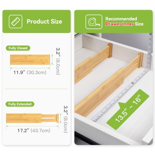 Bamboo Dresser Drawer Dividers