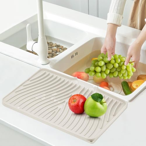 Silicone Dish Drying Mat for Kitchen Counter (2 Count)