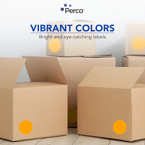Neon Orange Perforated Round Circle Dot Sticker 4 (3 Count)