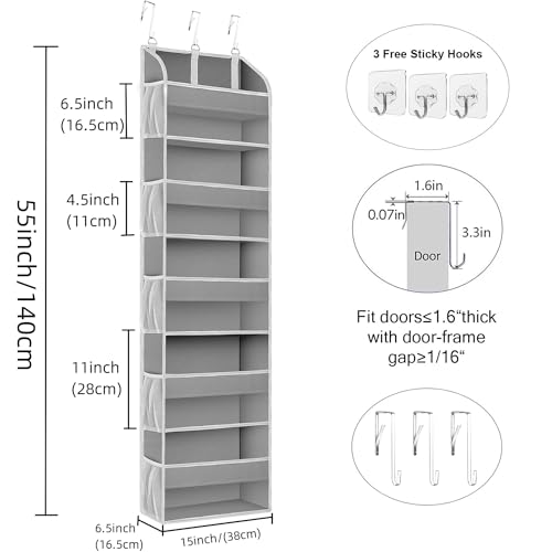 2 Pack Over the Door Storage Organizer (2 Count)