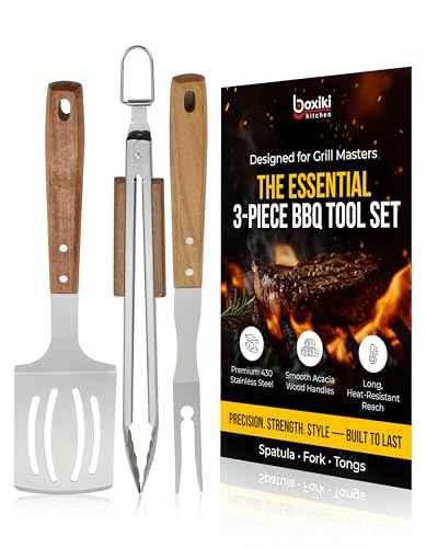 Professional Acacia Wood BBQ Tool Set