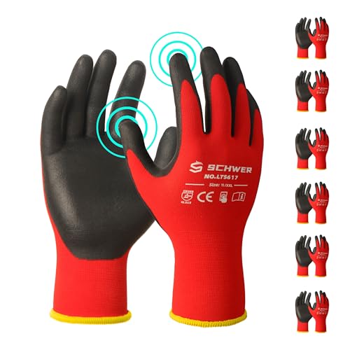 Ultra Comfort Safety Work Gloves MicroFoam Nitrile Coated (6.02 Count)