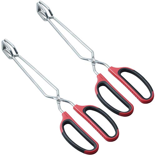 Stainless Steel Scissor Tongs with Comfort (2 Count)