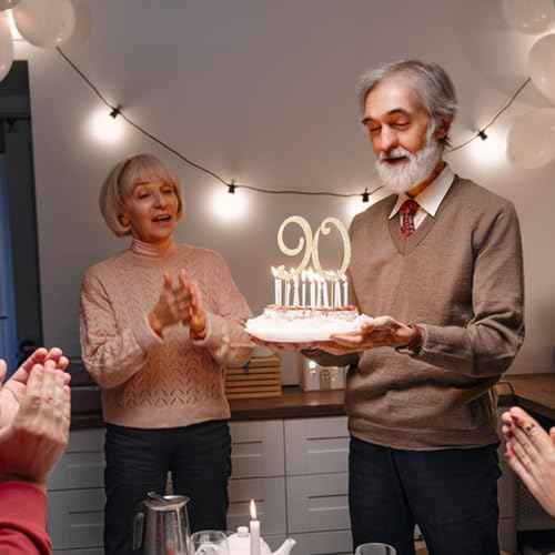 90th Birthday Decorations Happy Birthday Cake Topper