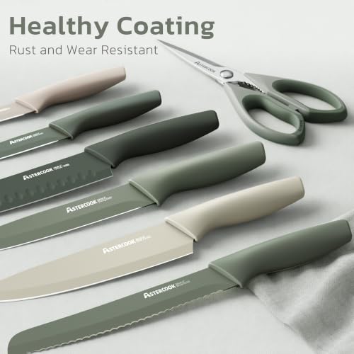 Knife Set 13 Pieces Kitchen Knives Set with Healthy Anti
