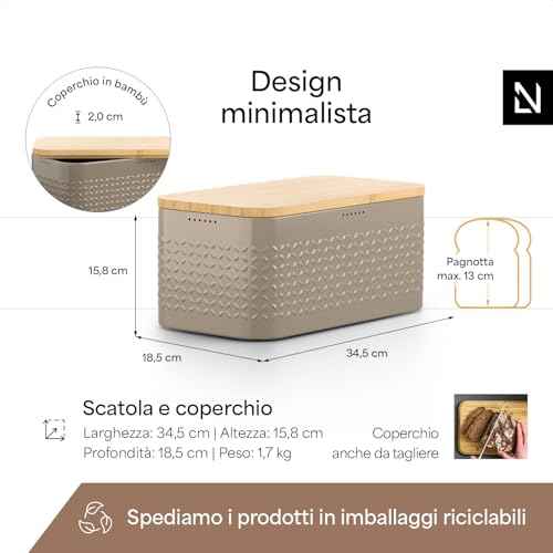 Bread Box I Metal bread box for long lasting freshness with non