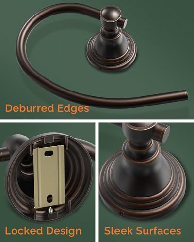 Towel Ring Wall Mount for Bathroom (2 Count)