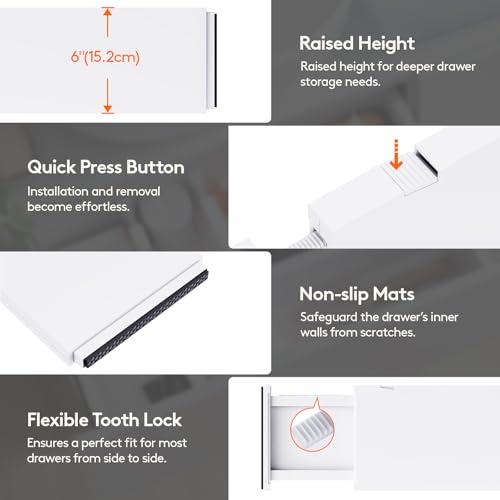 6" Tall Upgrade Drawer Dividers (8 Count)