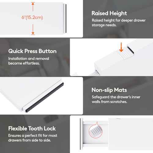 6" Tall Upgrade Drawer Dividers (9 Count)