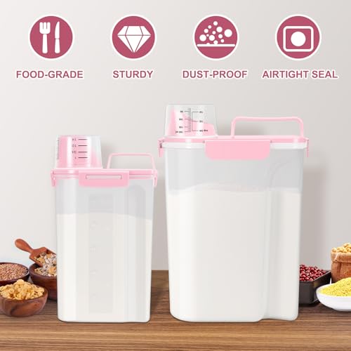 2 Pack Airtight Rice Container 5 Lbs +10 Lbs (2 Count)
