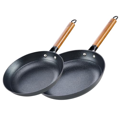 Cast Iron 10 12 Inch Nonstick Skillets (2 Count)
