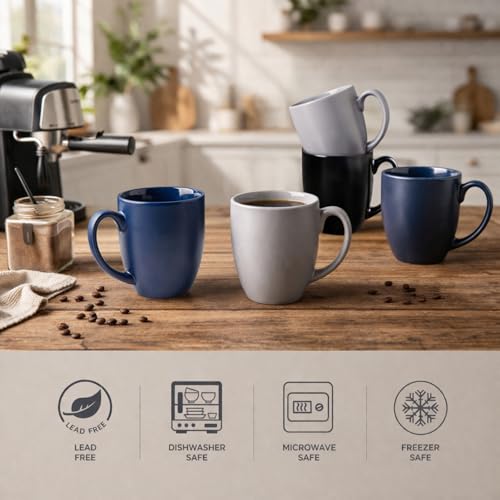 16 oz Coffee Mugs Set of 6 (6 Count)