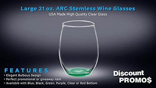 10 ARC Stemless Wine Glasses Set (10 Count)