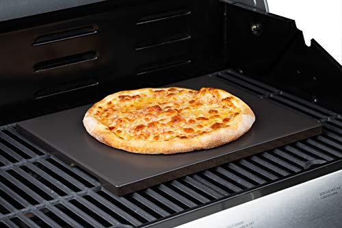 15" x 12" Black Glazed Pizza Stone