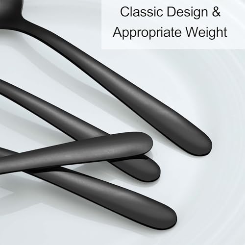 36 Pieces Black Teaspoons Set (36 Count)