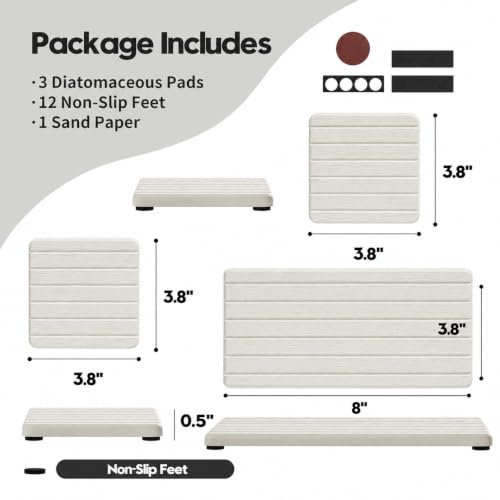 Diatomaceous Earth Sink Organizer Tray Set (3 Count)