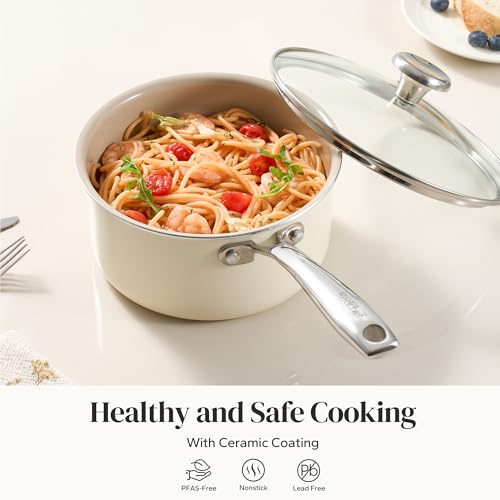 Ceramic Sauce Pan with Lid