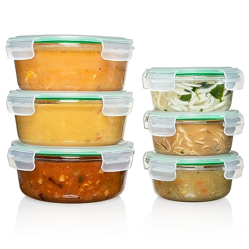 Round Glass Food Containers (12 Count)