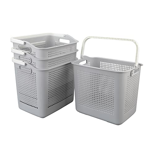 4 Pack 35 L Plastic Laundry Hamper (4 Count)