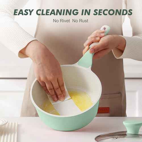 2.5 QT Ceramic Nonstick Saucepan with Lid